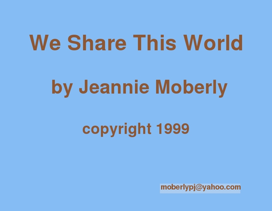 We Share This World:  Animal rights picture book